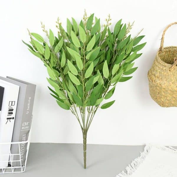 Bouquet de feuilles d'eucalyptus artificielles Vert