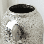 Lot de 3 Vases Argentés en Céramique detail 1