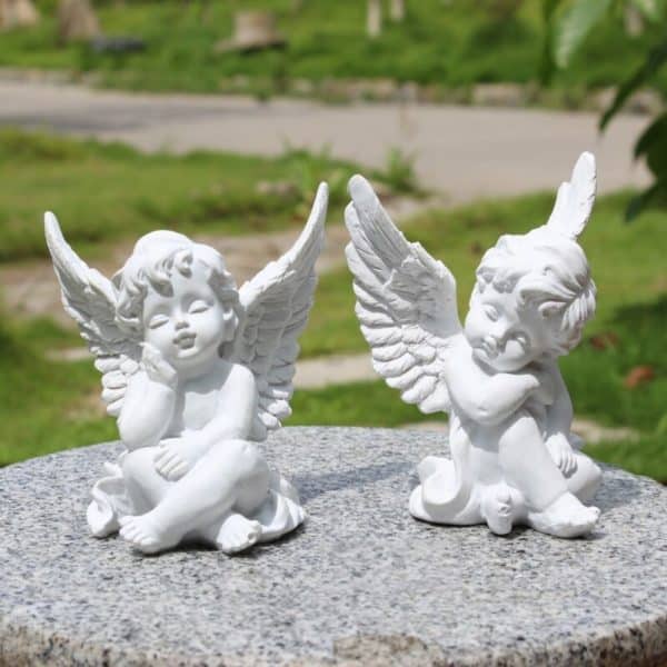 Lot de Deux Petites Statuettes d'Ange produit