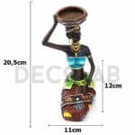 Statuette Africaine Bougeoir dimension 1