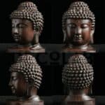 Statuette de Bouddha en Bois detail