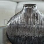 Vase Argenté en Verre Galvanisé detail