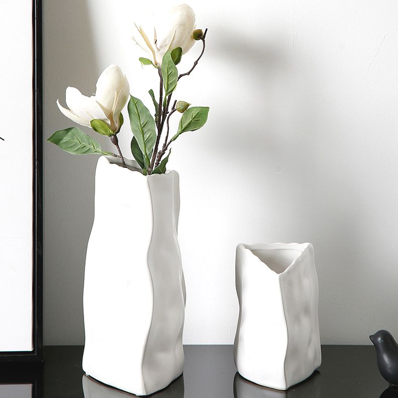 Vase Blanc Céramique Effet Froissé produit