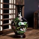 Vase Noir Cerisier en Céramique Style Japonais modele 3