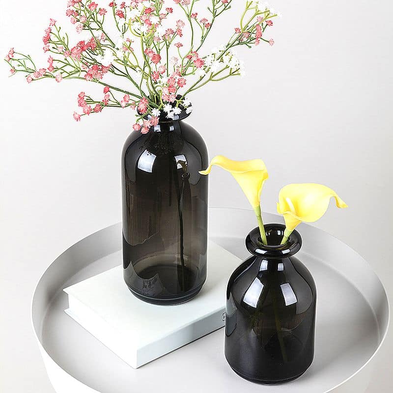 Vase Noir en Verre Fumé lifestyle 2