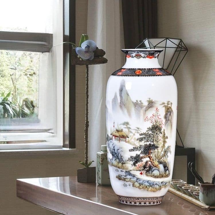 Vase en Céramique Blanc Montagne Japonaise lifestyle 2