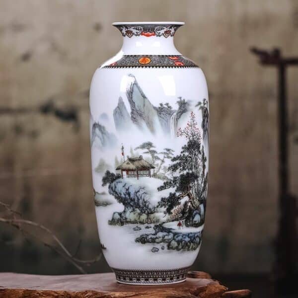 Vase en Céramique Blanc Montagne Japonaise produit
