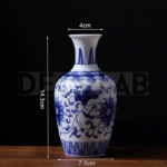 Vase en Porcelaine Chinoise Bleue et Blanche 1