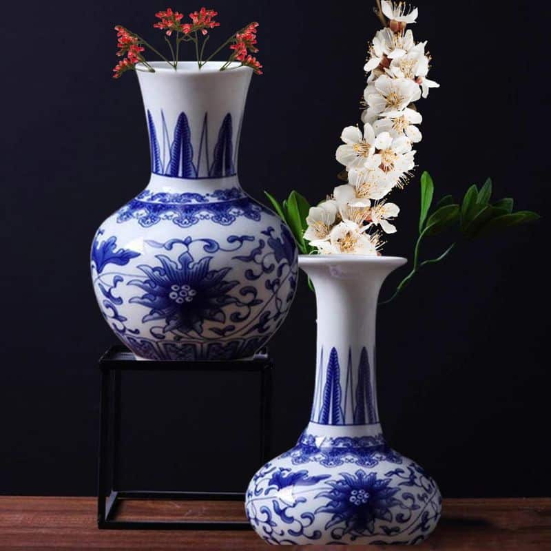 Vase en Porcelaine Chinoise Bleue et Blanche lifestyle 2