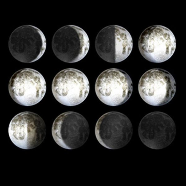 Applique Murale Lune 3D Phase Lunaire