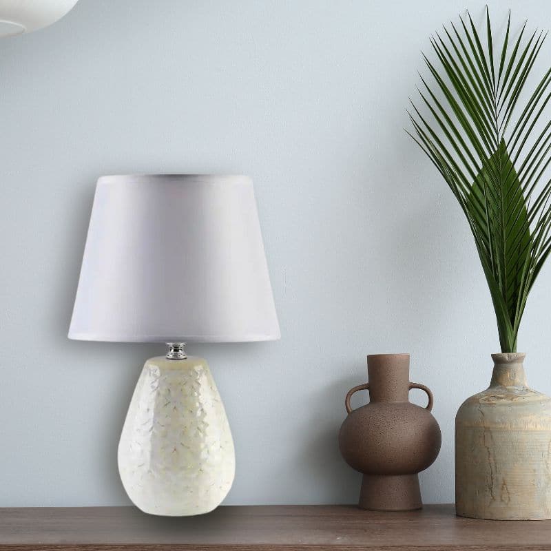 Lampe Design de Table Ceramique Beige lifestyle 1