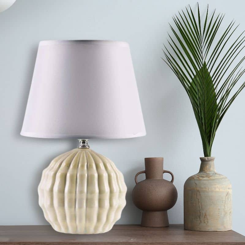 Lampe de Chevet en Céramique à Gaufrage Vertical lifestyle 2